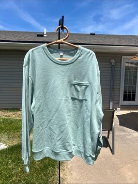 Men's Long-Sleeve Crewneck Pocket Sweatshirt - Mint